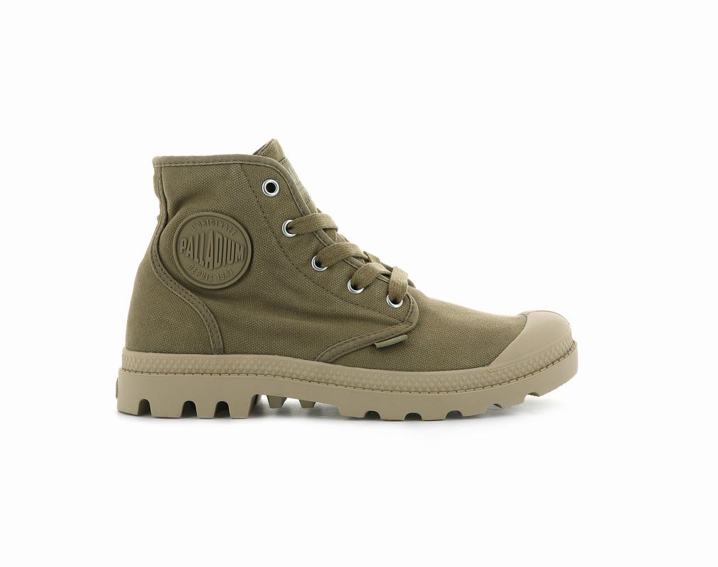 Palladium Pampa Hi Womens Boots Olive Australia [UPVJLQ-054]